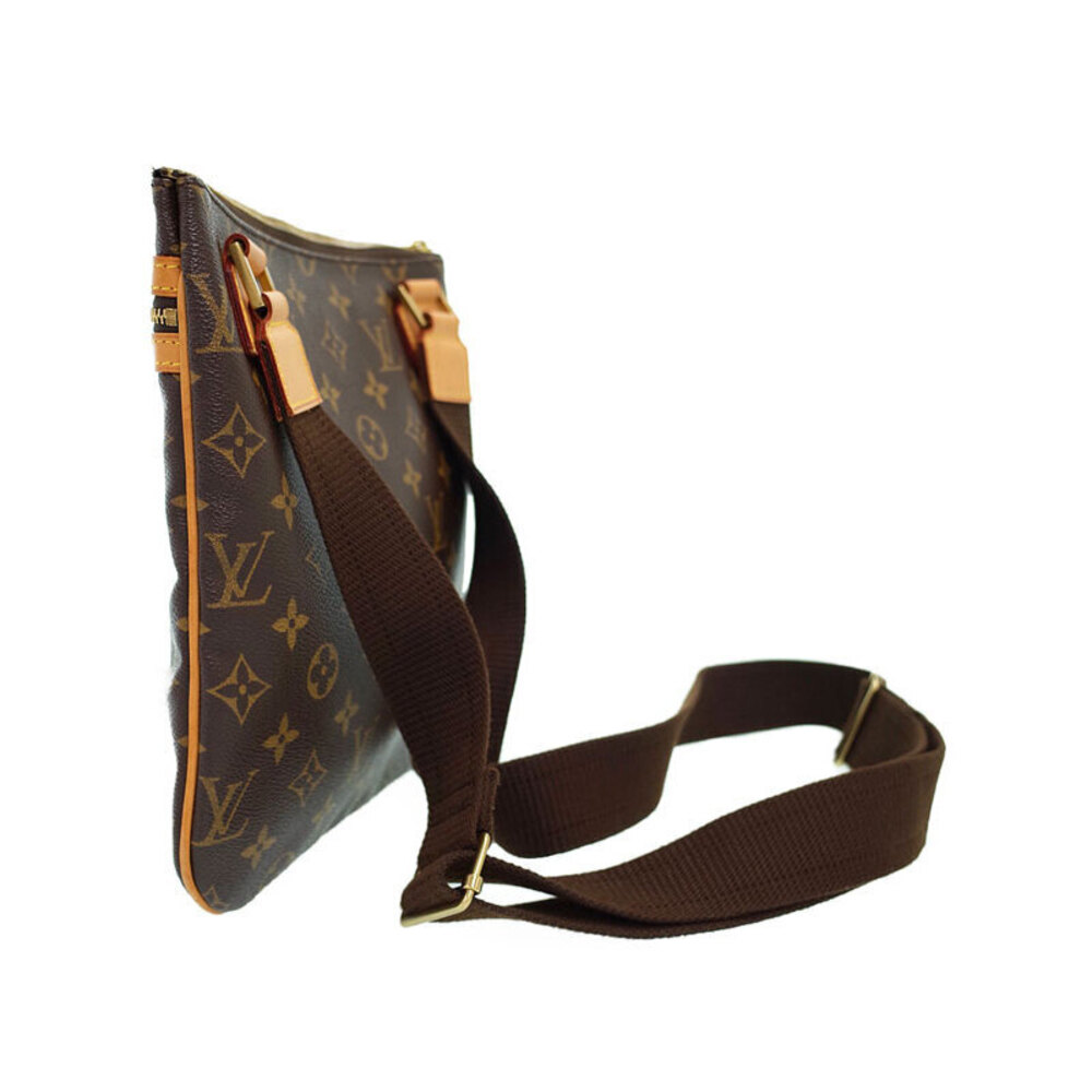 Louis Vuitton Pochette Bag Monogram Brown Shoulder Leather Bosphore